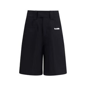 GCDS Black Cotton Bermuda Men's Shorts